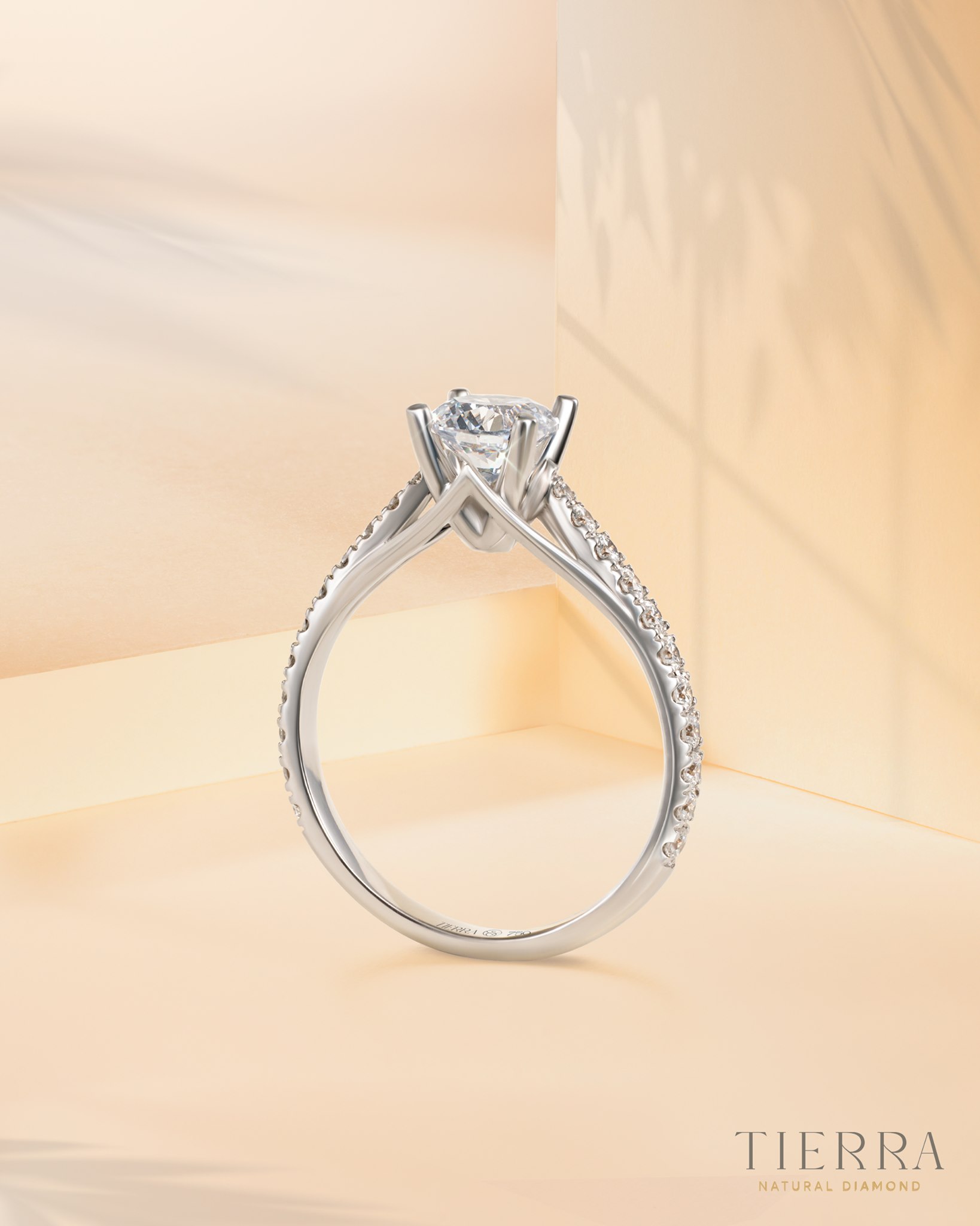 Nhẫn kim cương nhẹ nhàng tinh tế